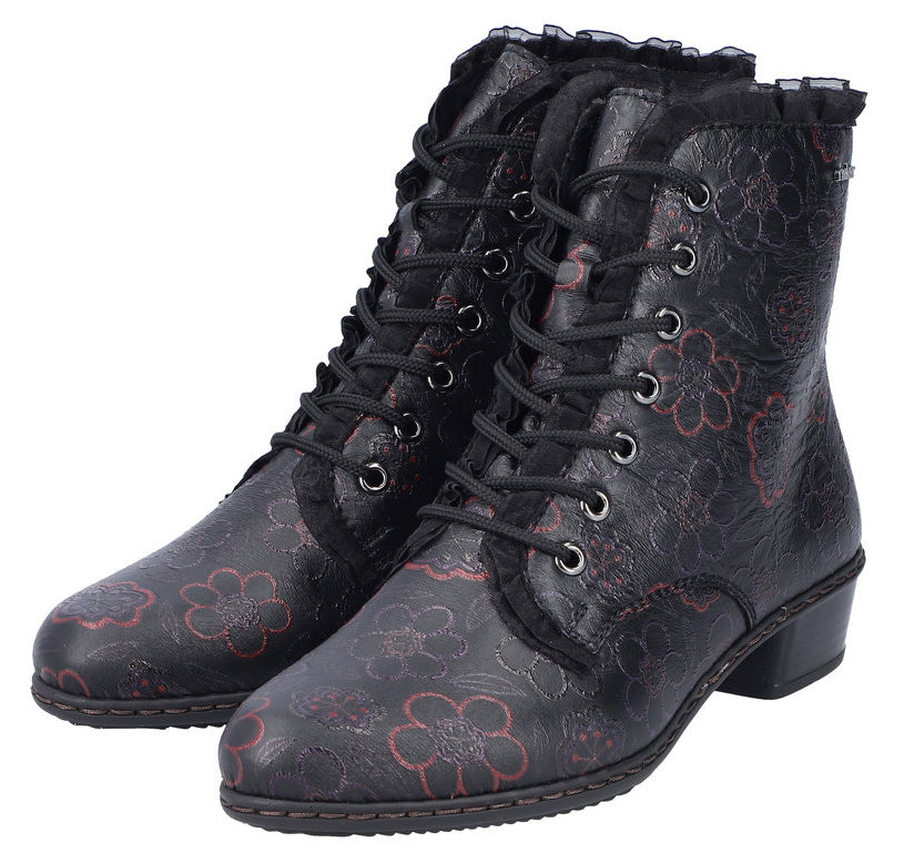 Black Multi Lace Up Boot