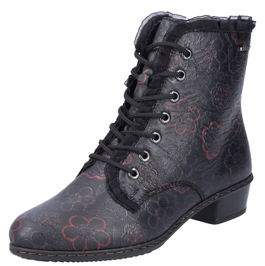 Black Multi Lace Up Boot