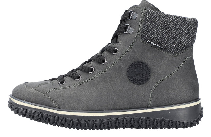 Anthracite Warm Lined Lace Up Boot