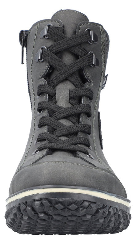 Anthracite Warm Lined Lace Up Boot