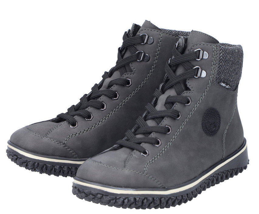 Anthracite Warm Lined Lace Up Boot