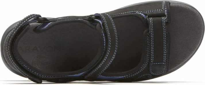 Aravon Sandals A Rev Sandal 3 Strap Black - Narrow