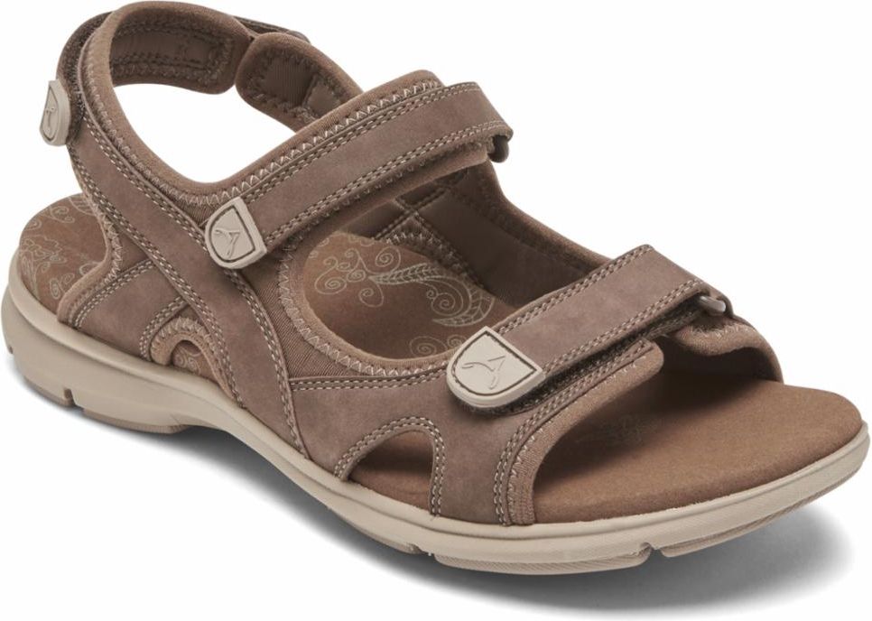 Aravon Sandals A Rev Sandal 3 Strap Brown - Wide