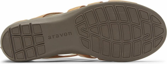 Aravon Sandals Abbey Gladiator Brown - Extra Wide