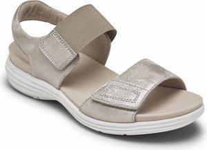 Aravon Sandals Beaumont Two Strap Silver - Extra Wide