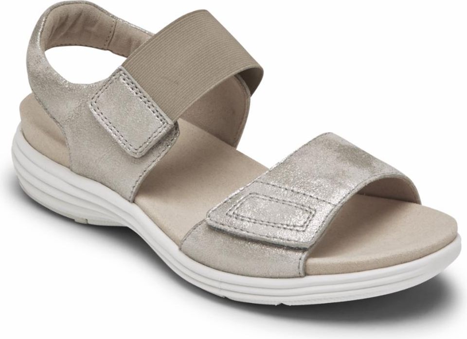 Aravon Sandals Beaumont Two Strap Silver - Wide