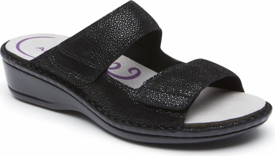 Aravon Sandals Cambridge 2 Strap Black - Extra Wide