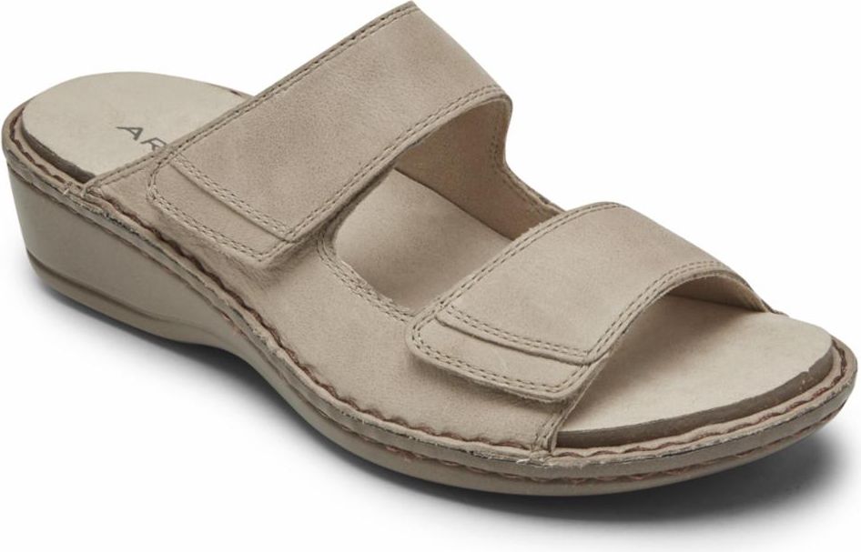 Aravon Sandals Cambridge 2 Strap Nude - Extra Wide