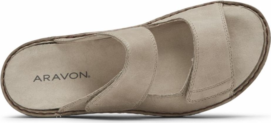 Aravon Sandals Cambridge 2 Strap Nude - Extra Wide