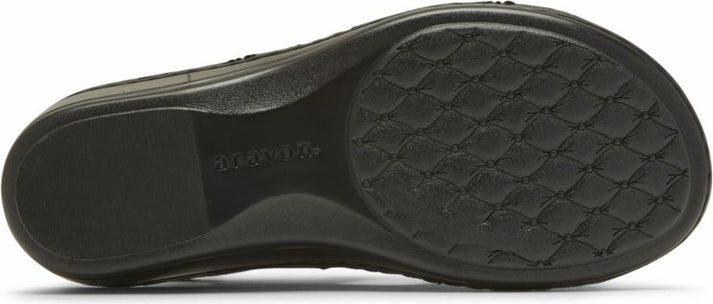 Aravon Sandals Cambridge 3 Strap Black - Extra Wide