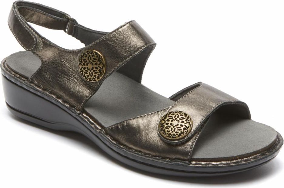 Aravon Sandals Cambridge Candace Pewter - Extra Wide