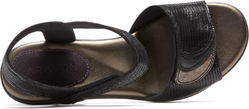 Aravon Sandals Medici Sandal Black - Extra Wide