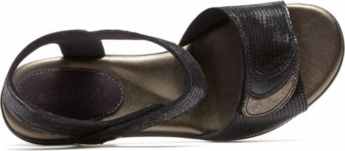 Aravon Sandals Medici Sandal Black - Extra Wide