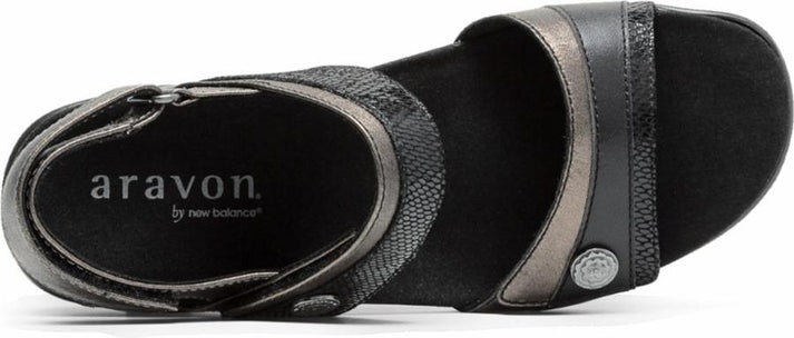 Aravon Sandals Power Comfort Sandals Katherine Black - Extra Wide