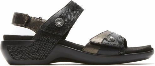 Aravon Sandals Power Comfort Sandals Katherine Black - Extra Wide