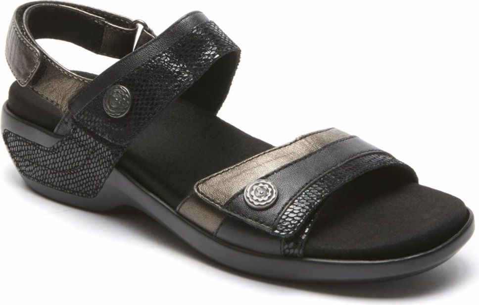 Aravon Sandals Power Comfort Sandals Katherine Black - Extra Wide