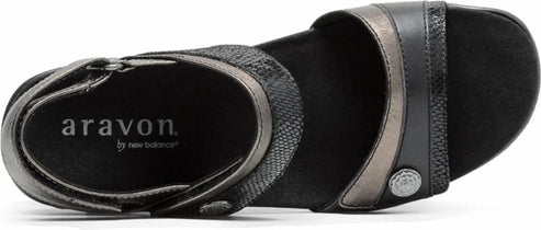 Aravon Sandals Power Comfort Sandals Katherine Black - Narrow