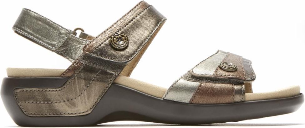 Aravon Sandals Power Comfort Sandals Katherine Metallic - Extra Wide