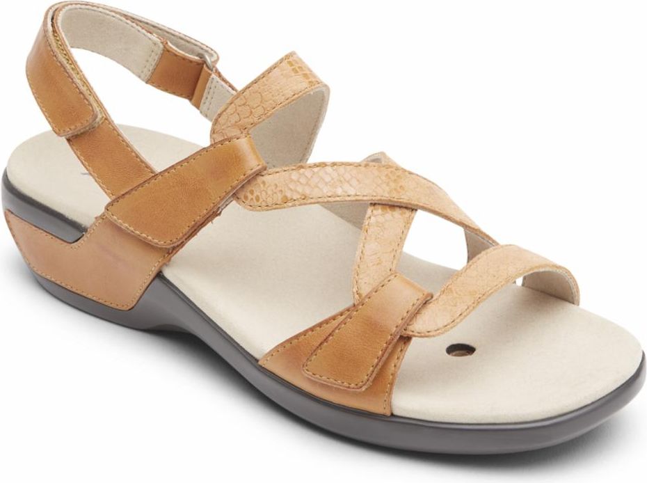 Power Comfort Sandals Strap Sandal Brown - Wide