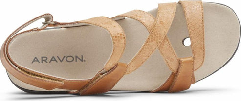 Aravon Sandals Power Comfort Sandals Strap Sandal Brown