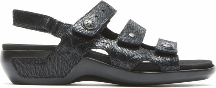 Aravon Sandals Power Comfort Sandals Three Strap Black - Extra Wide