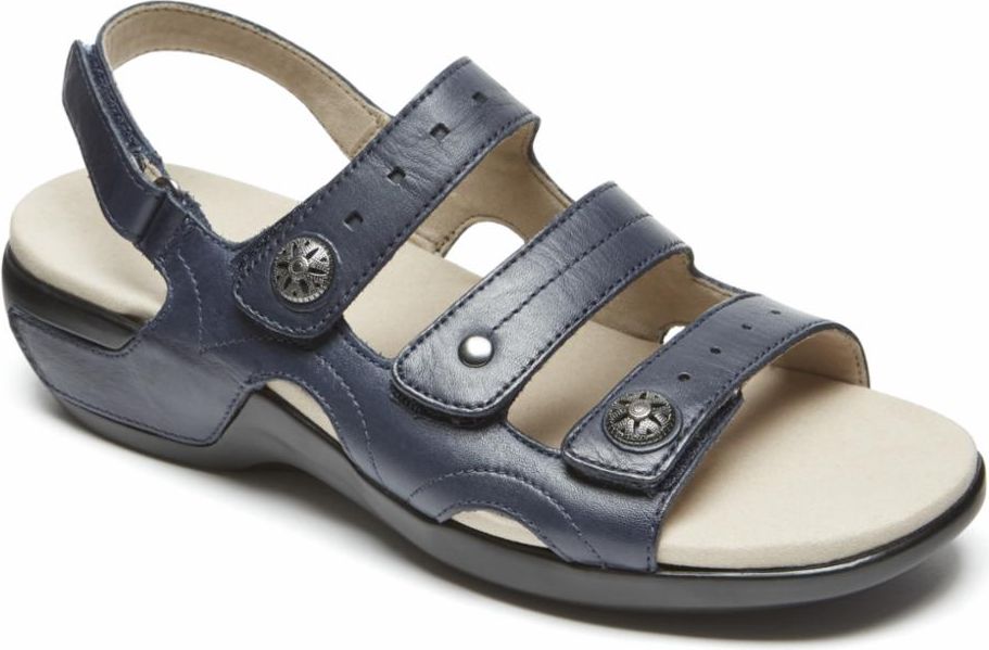 Power Comfort Sandals Three Strap Navy