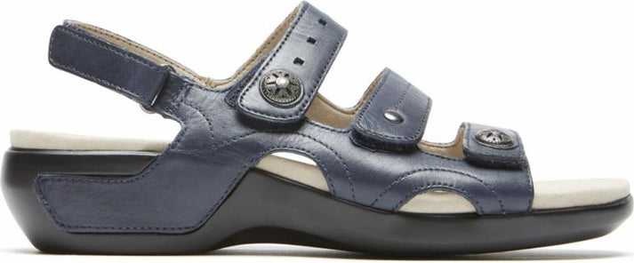 Aravon Sandals Power Comfort Sandals Three Strap Navy - Wide