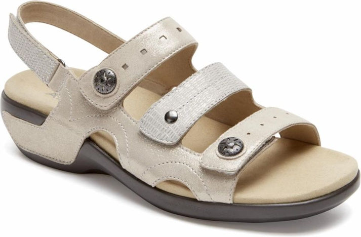 Aravon Sandals Power Comfort Sandals Three Strap Nude - Extra Wide