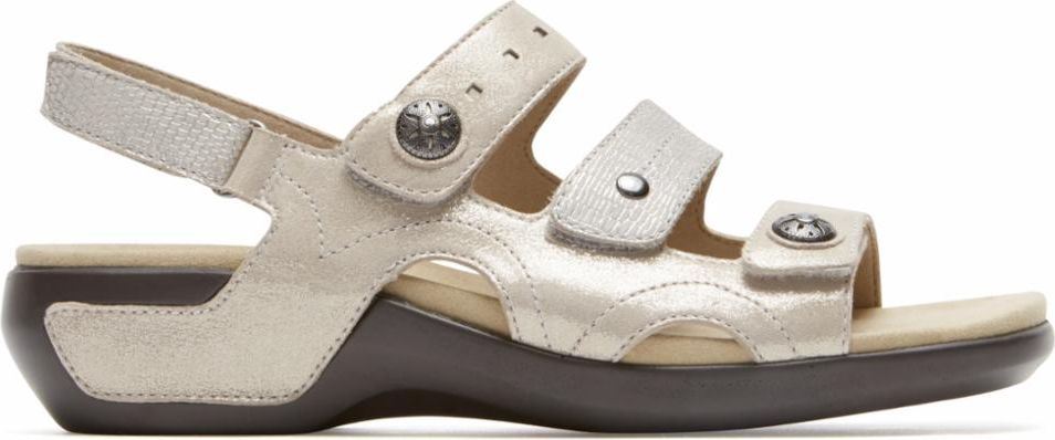 Aravon Sandals Power Comfort Sandals Three Strap Nude - Wide