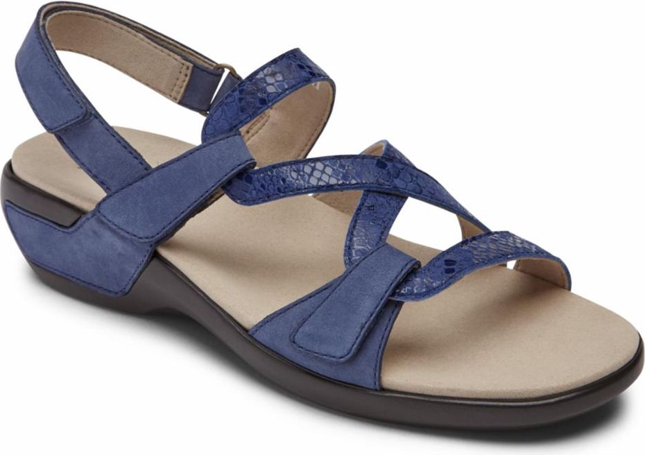 Aravon Sandals Power Comfort Strap Sandals Blue - Extra Wide