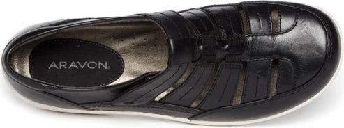 Aravon Shoes Bromly Fisherman Black - Extra Wide