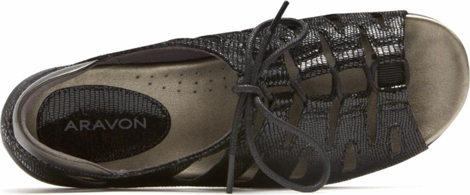 Aravon Shoes Bromly Ghillie Black - Wide