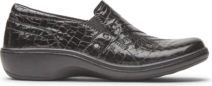 Aravon Shoes Duxbury Danielle Ar Blk Croc - Extra Wide