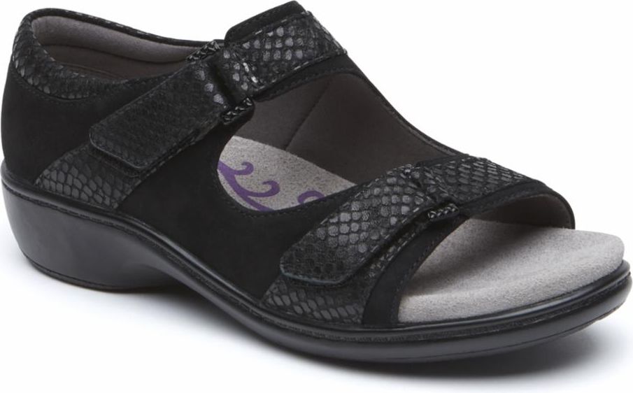 Aravon Shoes Duxbury Two Strap Black - Narrow