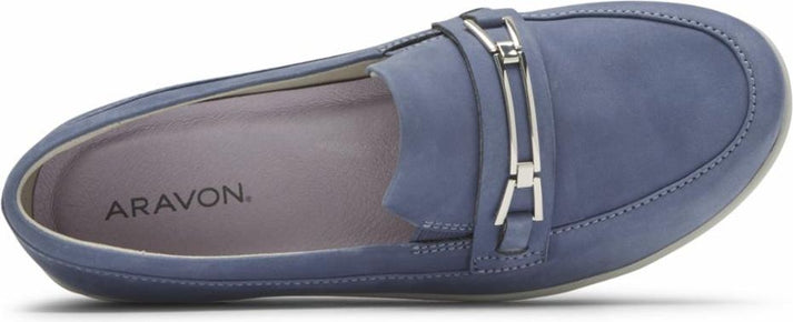 Aravon Shoes Josie Bit Loafer Blue - Extra Wide