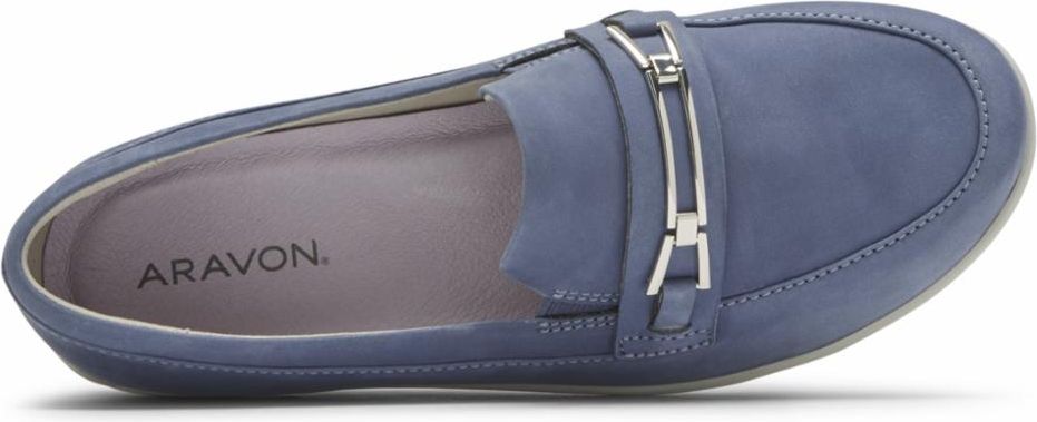 Aravon Shoes Josie Bit Loafer Blue - Wide