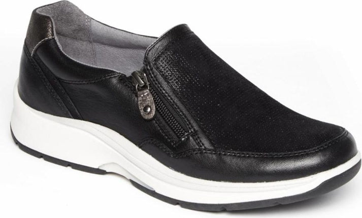 Aravon Shoes Pyper Side Zip Black