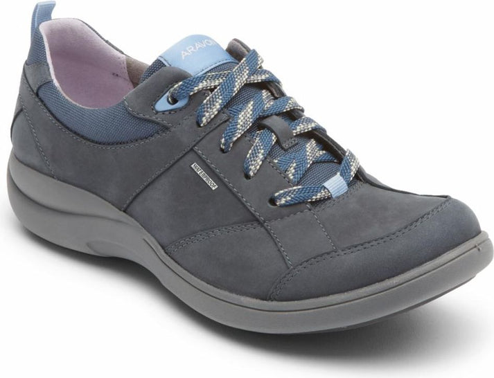 Aravon Shoes Rev Stridarc Waterproof Tie Blue - Extra Wide