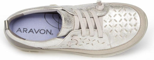 Aravon Shoes Wembly Lace Silver - Extra Wide