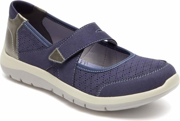 Aravon Shoes Wembly Mary Jane Blue - Extra Wide