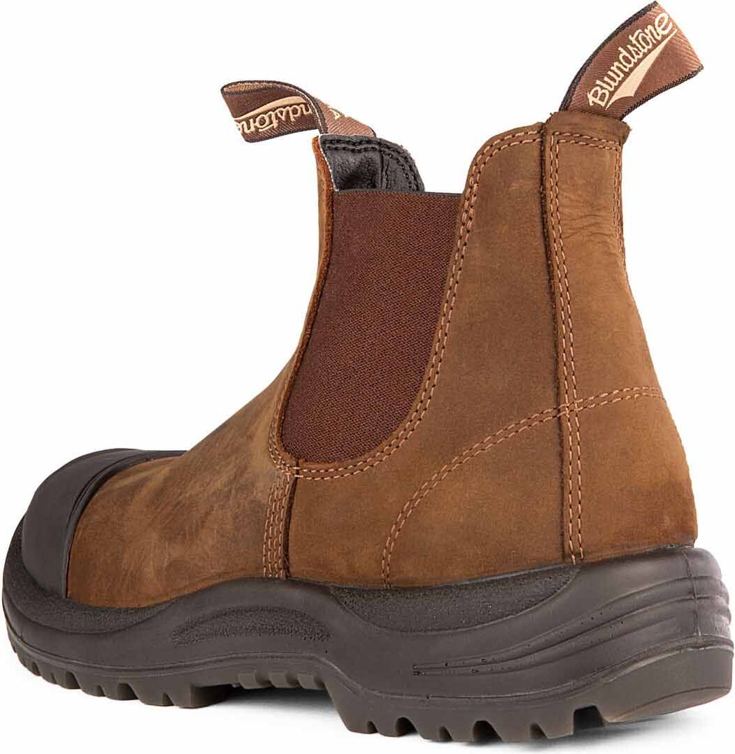 Blundstone 169 Work Safety Boot Rubber Toe Cap Saddle Brown