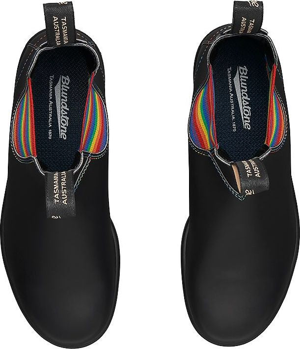 Blundstone 2105 Original Black with Rainbow Elastic and Contrast Stitching