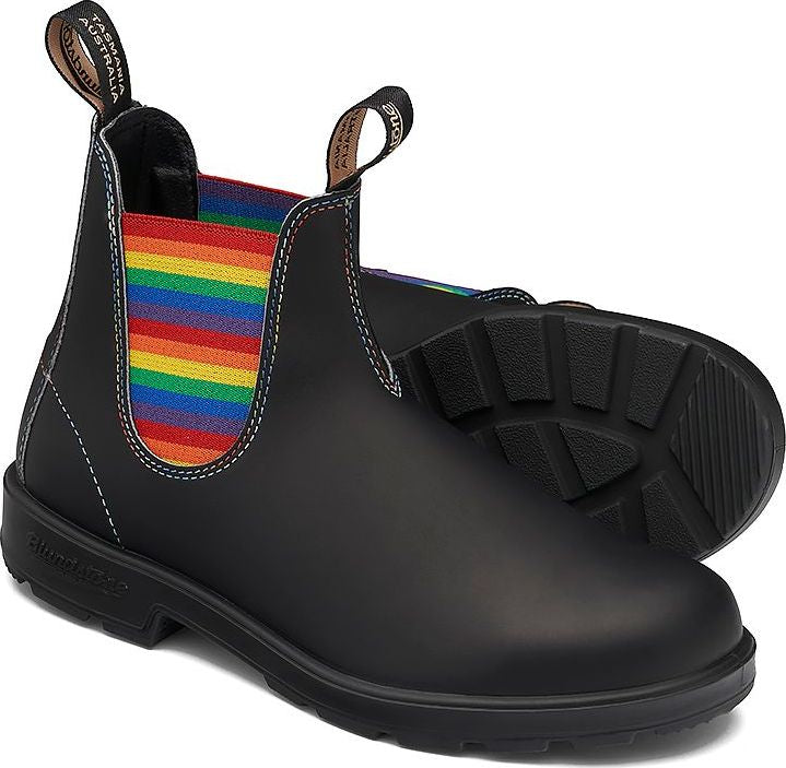 Black rainbow boots hotsell