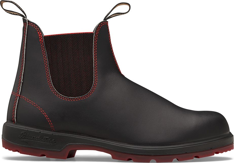 Blundstone black and clearance red