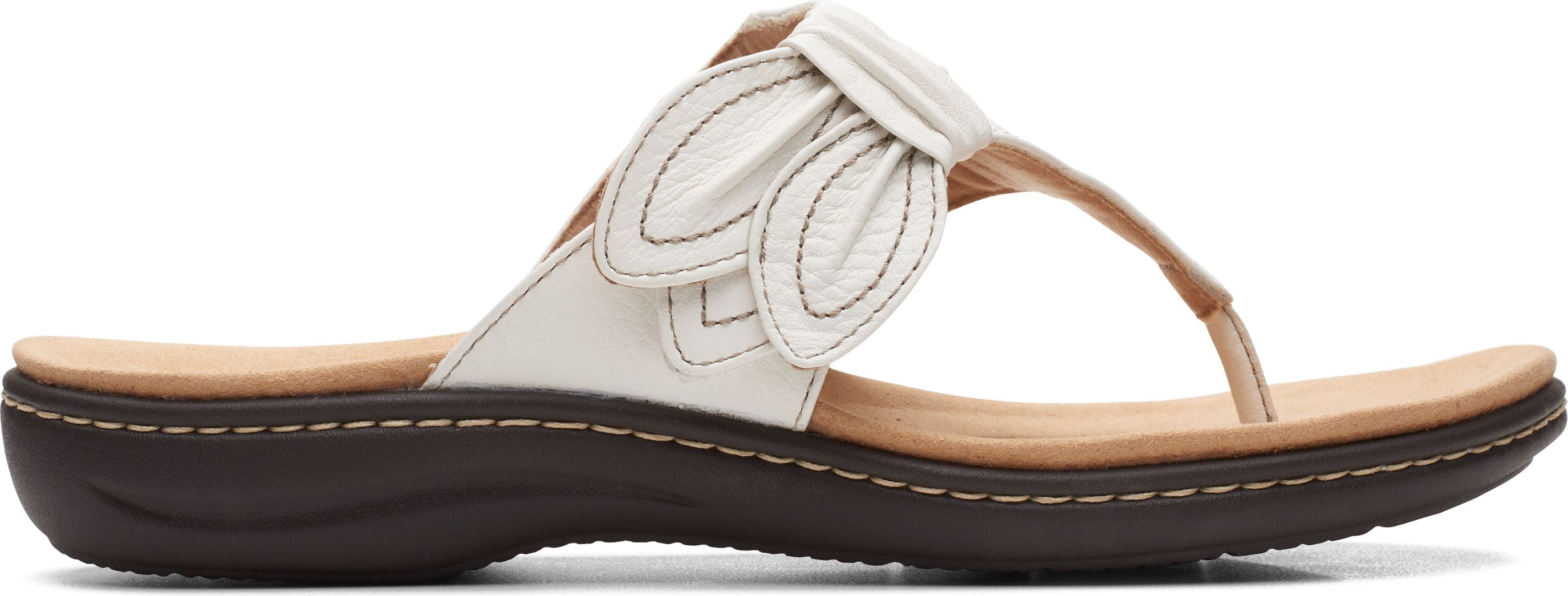 Clarks Women?s Autumn Fresh Open Toe Flat Sandals White (White Combi Lea)  3.5 UK : Amazon.in: Shoes & Handbags