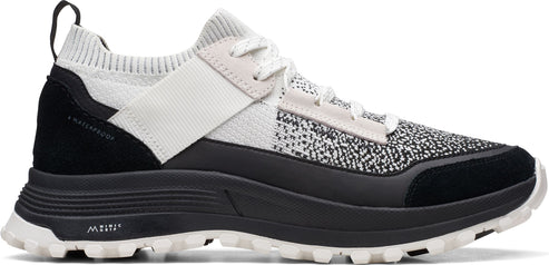 Clarks Shoes Atl Trek Knit Waterproof White/black