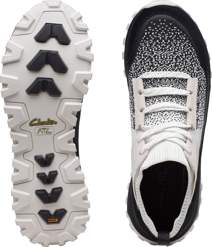 Clarks Shoes Atl Trek Knit Waterproof White/black