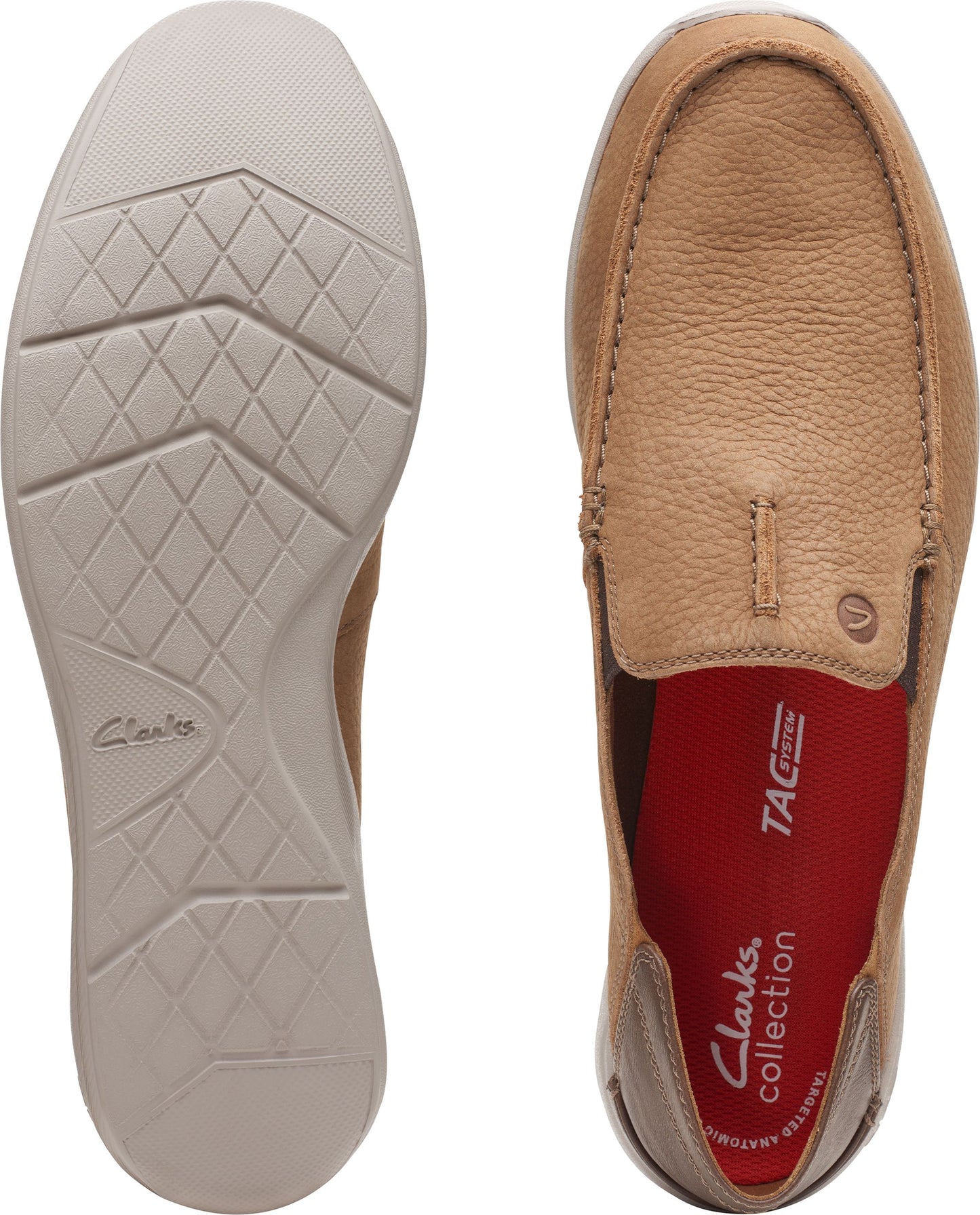 Clarks Shoes Gorwin Step Dark Sand