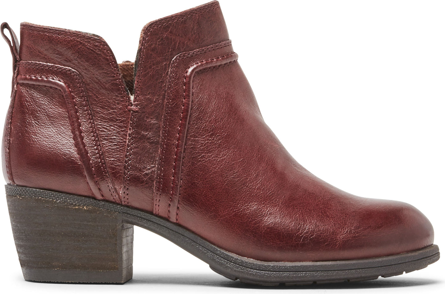 Cobb Hill Boots Anisa Vcut Bootie Burgundy - Narrow