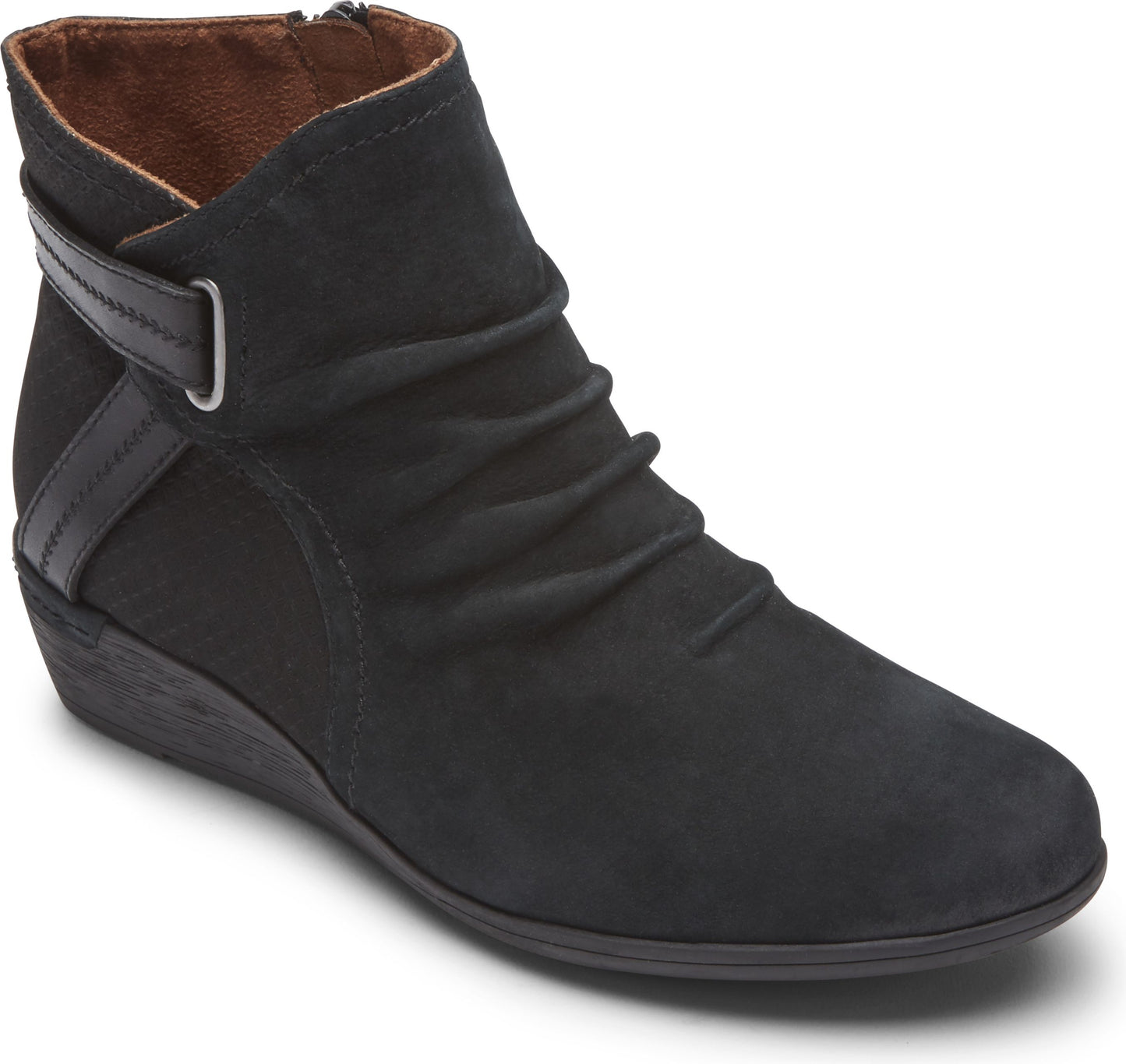 Cobb Hill Boots Devyn Rouched Black - Wide